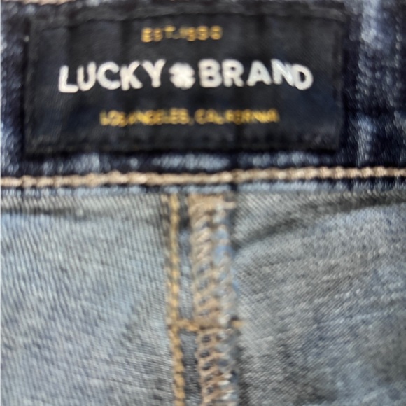 LUCKY BRAND Bridgette Skinny Women 6 28W 27L Fray Cuff Stretch Denim Blue Jean - Picture 6 of 11